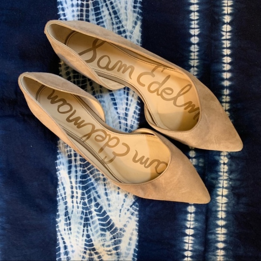 Sam Edelman Suede Neutral D’Orsay Flats